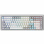 Teclado gaming Ducky Cushion 98, 96%, layout US (ANSI), switches Shush Red - Prateado (DKCUS2598-DSUSPHCC4S1)