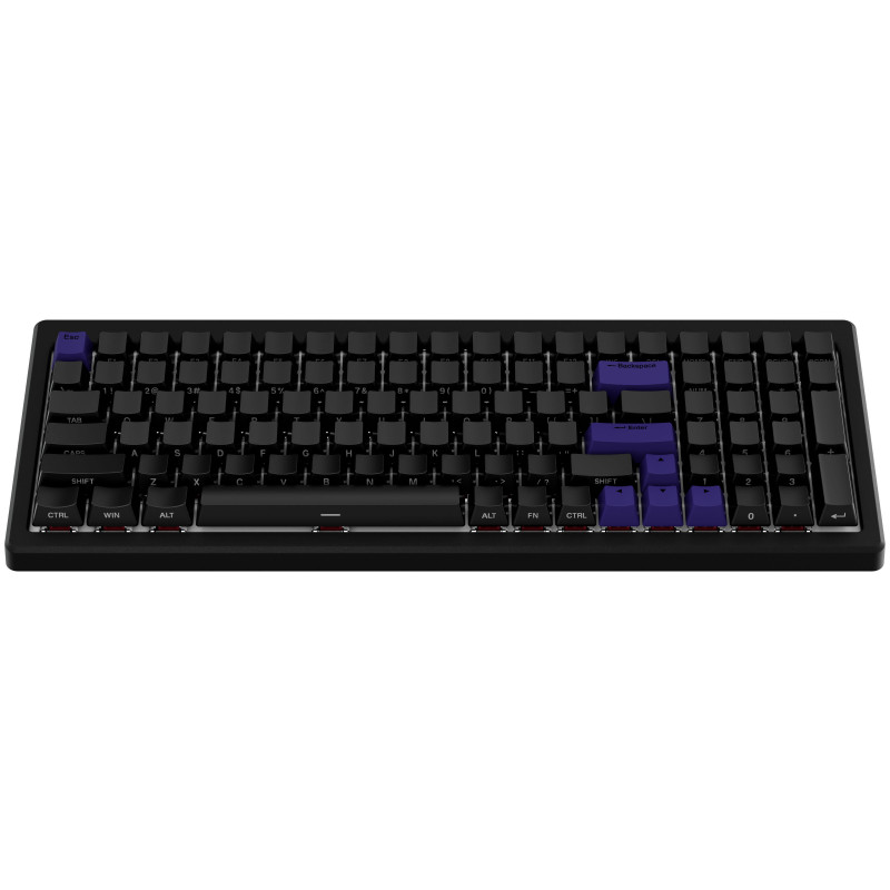 Teclado gaming Ducky Cushion 98, 96%, layout US (ANSI), switches Shush Red – Preto mate
