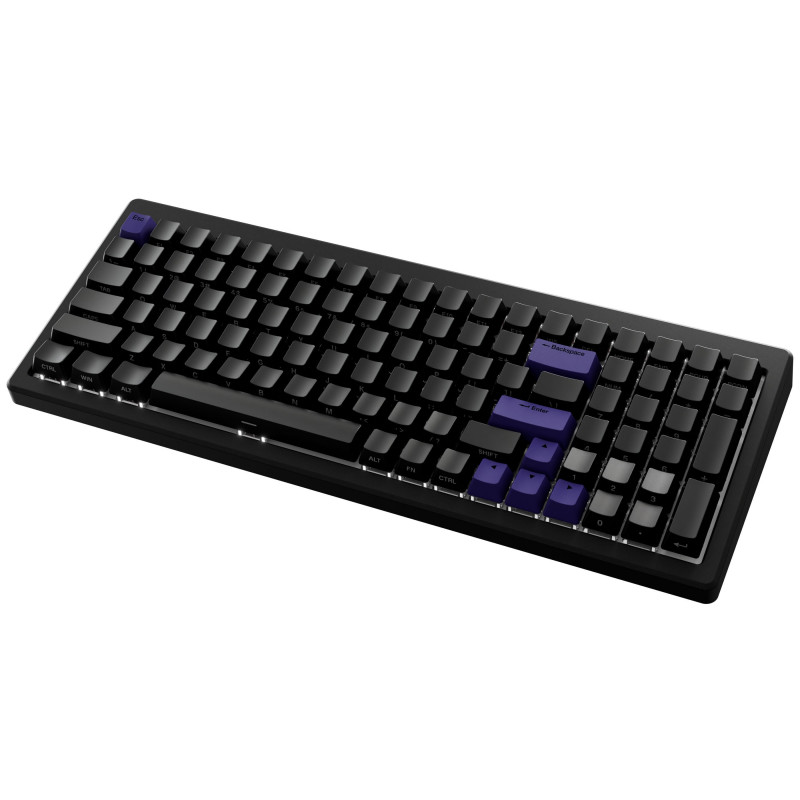 Teclado gaming Ducky Cushion 98, 96%, layout US (ANSI), switches Shush Red – Preto mate