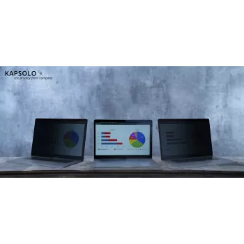 Filtro de privacidade autocolante de 4 vias Kapsolo para ecrãs de 16 polegadas 16:10 (KAP12879)