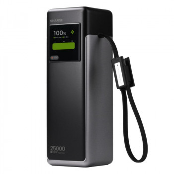 Powerbank SHARGE HyperTower 170, 25.000 mAh, 170 W, 4-in-1, preto