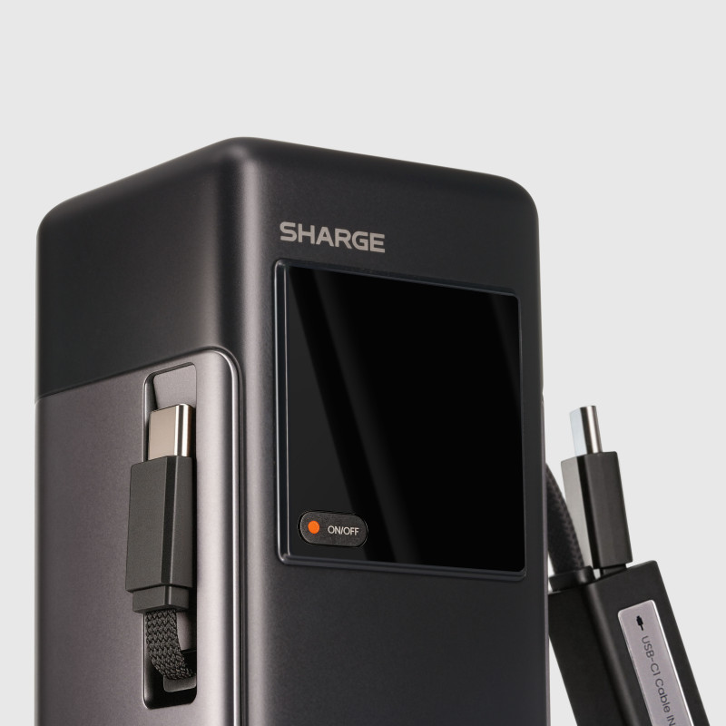 Powerbank SHARGE HyperTower 170, 25.000 mAh, 170 W, 4-in-1, preto