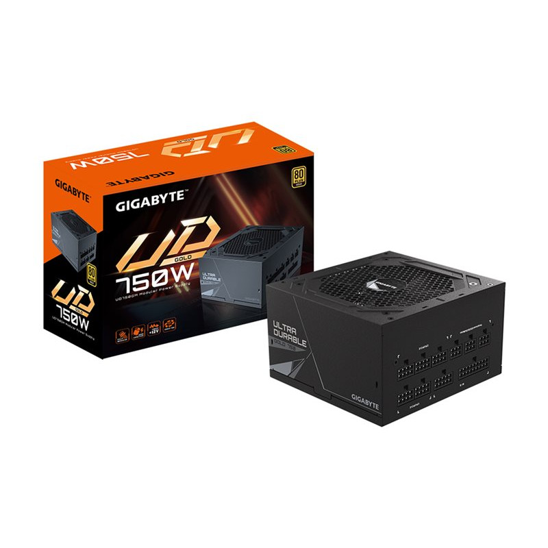 Fonte de alimentação GIGABYTE UD750GM 750W ATX, 80+ Gold, totalmente modular