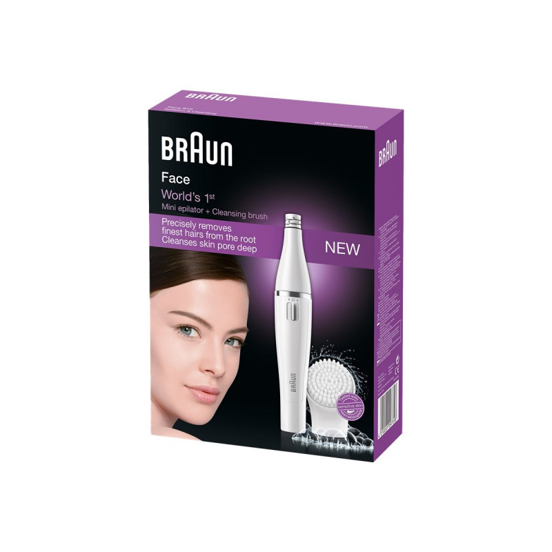 Depiladora facial Braun Face SE810 com cabeça de escova de limpeza