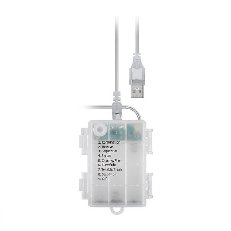 Cortina de luz LED Goobay 300 transparente 2,5 m