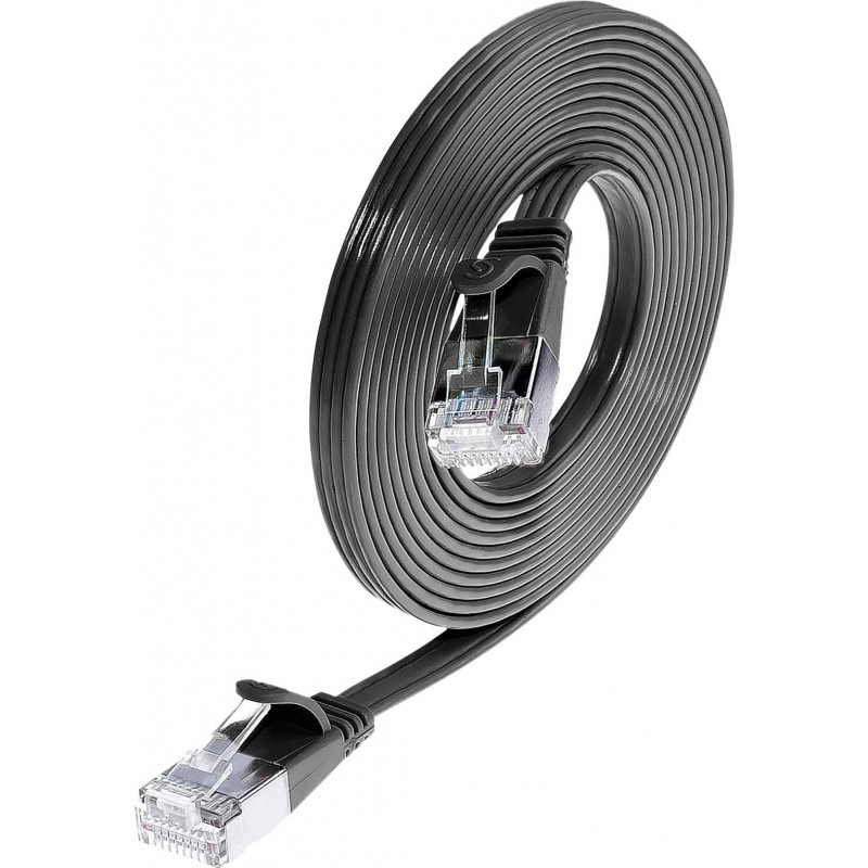 Cabo de rede Cat6 U/FTP RJ45 Slim Wirewin, 10 m, cinzento