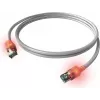 Cabo de rede Cat6a LED RJ45 ZVK EasyLan, blindado, 7,5 m, turquesa