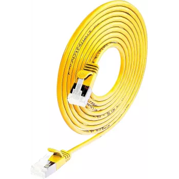 Cabo de rede Slim Cat6a U/FTP RJ45 Wirewin, 5 m, amarelo