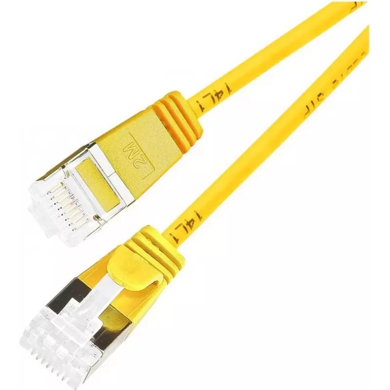 Cabo de rede Slim Cat6a U/FTP RJ45 Wirewin, 5 m, amarelo