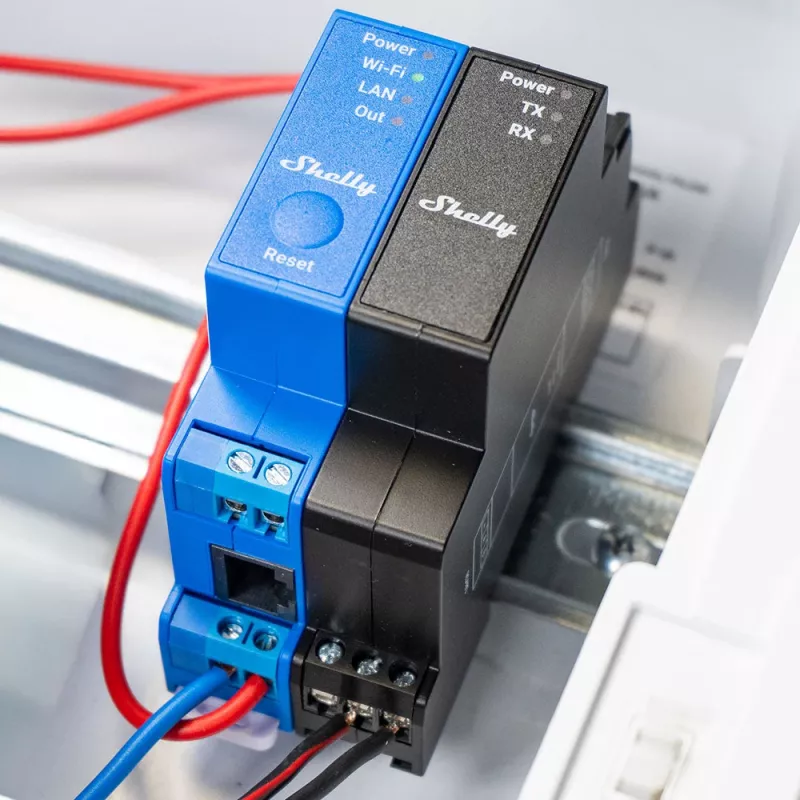 Módulo add-on RS485 Shelly Pro Modbus, acessório para calha DIN