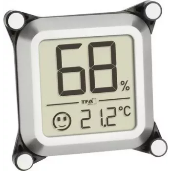 TFA Dostmann Termo-higrómetro para humidor, prateado, 30.5056.54
