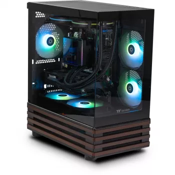 Thermaltake LCGS View 170WS PC de secretária, preto/madeira, Windows 11 Home