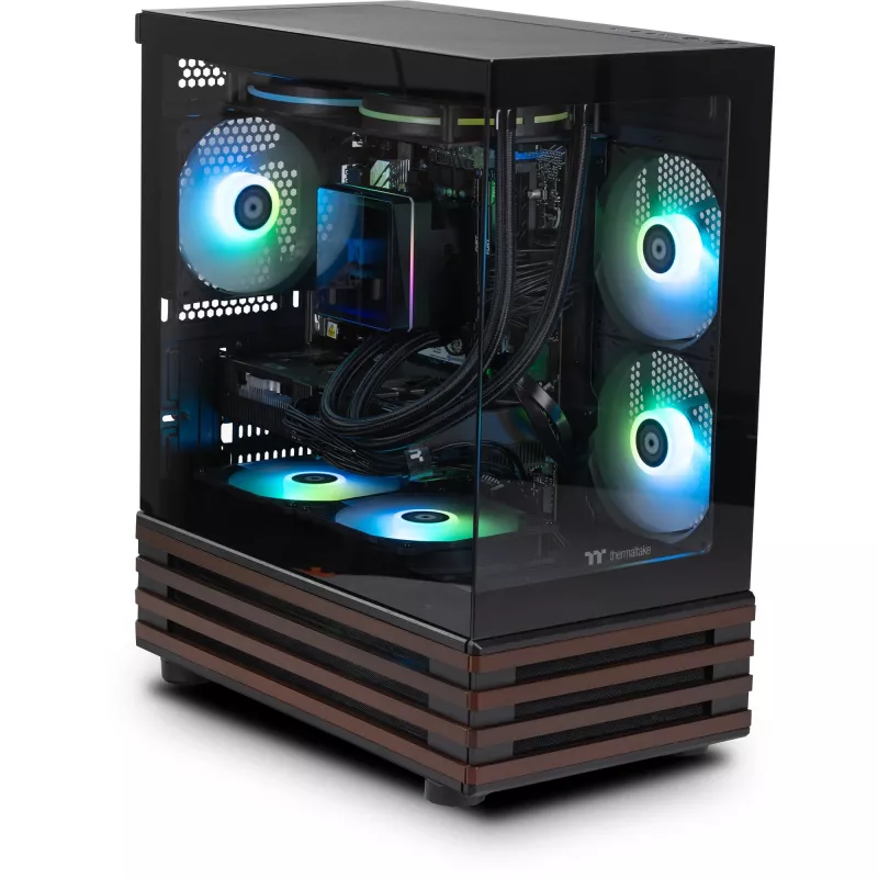Thermaltake LCGS View 170WS PC de secretária, preto/madeira, Windows 11 Home