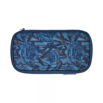 Estojo de lápis herlitz be.bag beatBox Camo Tiger, poliéster, compartimento principal com fecho de correr XXL