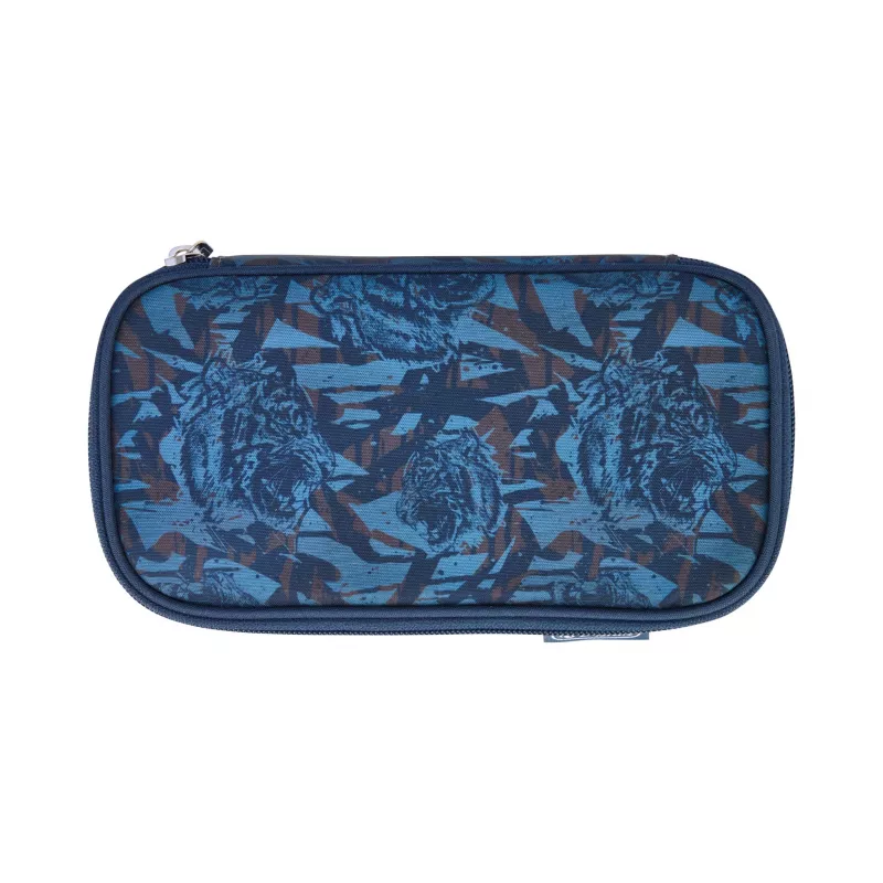 Estojo de lápis herlitz be.bag beatBox Camo Tiger, poliéster, compartimento principal com fecho de correr XXL