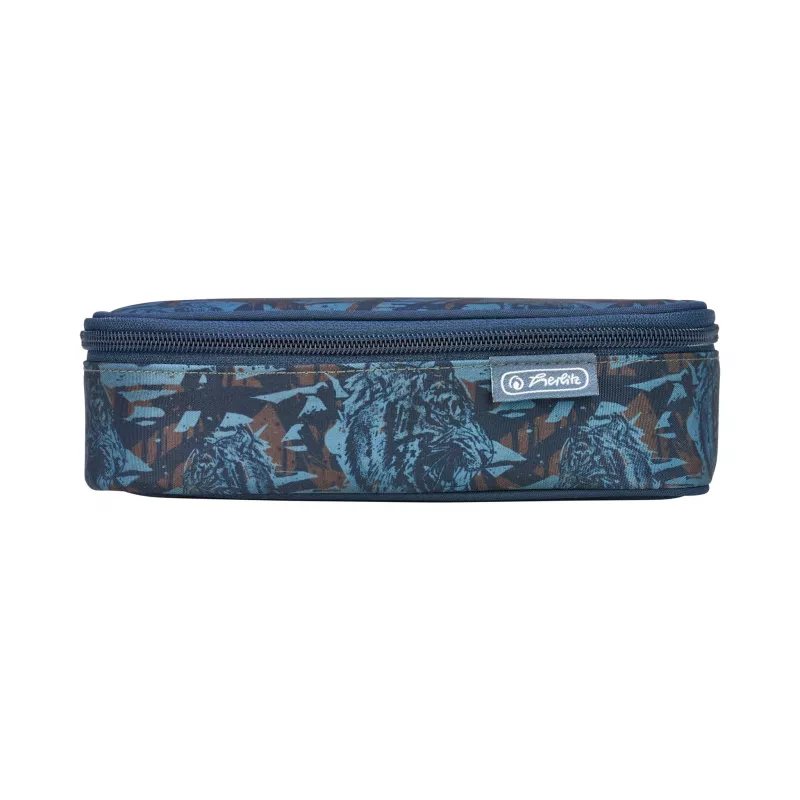 Estojo de lápis herlitz be.bag beatBox Camo Tiger, poliéster, compartimento principal com fecho de correr XXL