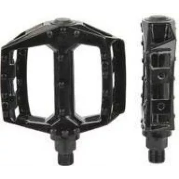 Pedais de bicicleta Fischer para BTT/BMX, alumínio, pinos antiderrapantes, plataforma grande