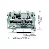 Bloco de terminais WAGO 2002-1201, 5,2 mm, 48,5 mm, 32,9 mm, 800 V
