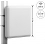Antena WiFi 6 Delock conector fêmea N 9 - 12 dBi antena direcional montagem em parede e mastro exterior branca