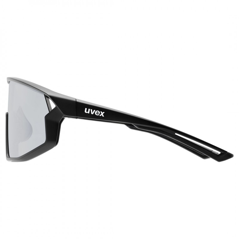 Óculos de sol para bicicleta Uvex Skyryse, preto mate / prateado