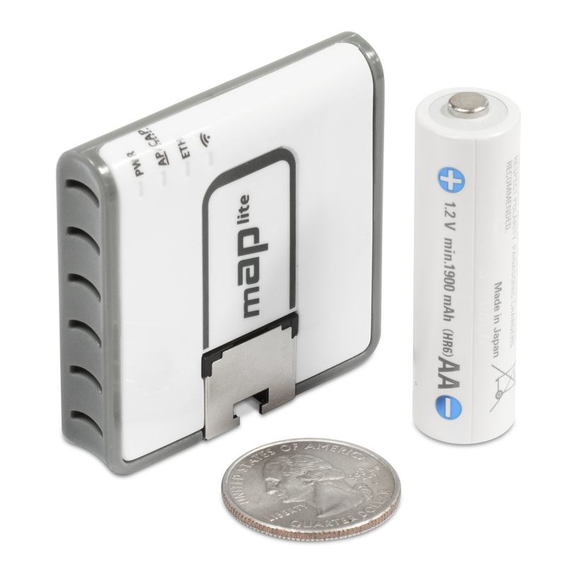 Router Mikrotik mAP lite branco com suporte PoE
