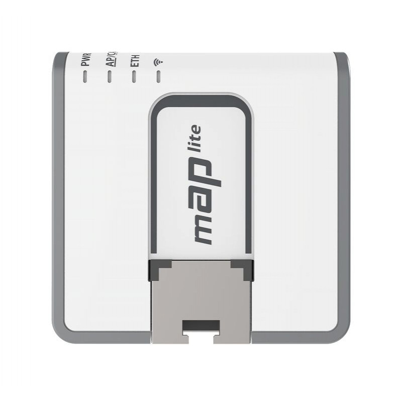 Router Mikrotik mAP lite branco com suporte PoE