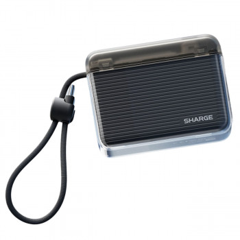 SHARGE Flow Go Powerbank, 10.000 mAh, 22,5 W, com cabo USB-C, preto