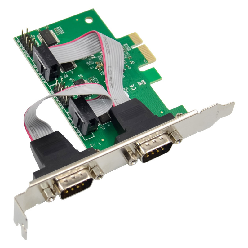 InLine® placa de interface PCIe x1, 4x RS-232, Low Profile