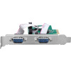 InLine® placa de interface PCIe x1, 4x RS-232, Low Profile