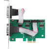 InLine® placa de interface PCIe x1, 4x RS-232, Low Profile