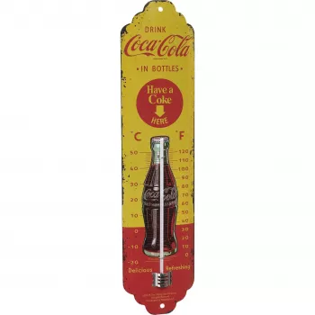 TFA Dostmann NOSTALGIC ART termómetro Coca Cola amarelo, vermelho