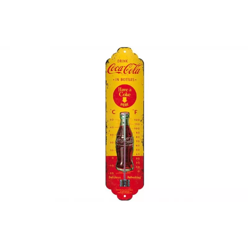 TFA Dostmann NOSTALGIC ART termómetro Coca Cola amarelo, vermelho