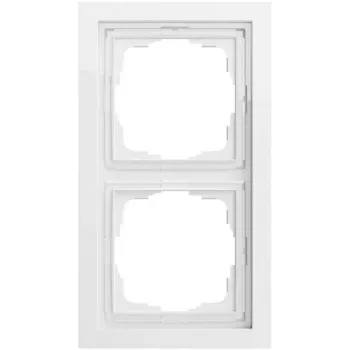 GIRA 021270 Moldura 2 módulos, Gira F200, branco puro