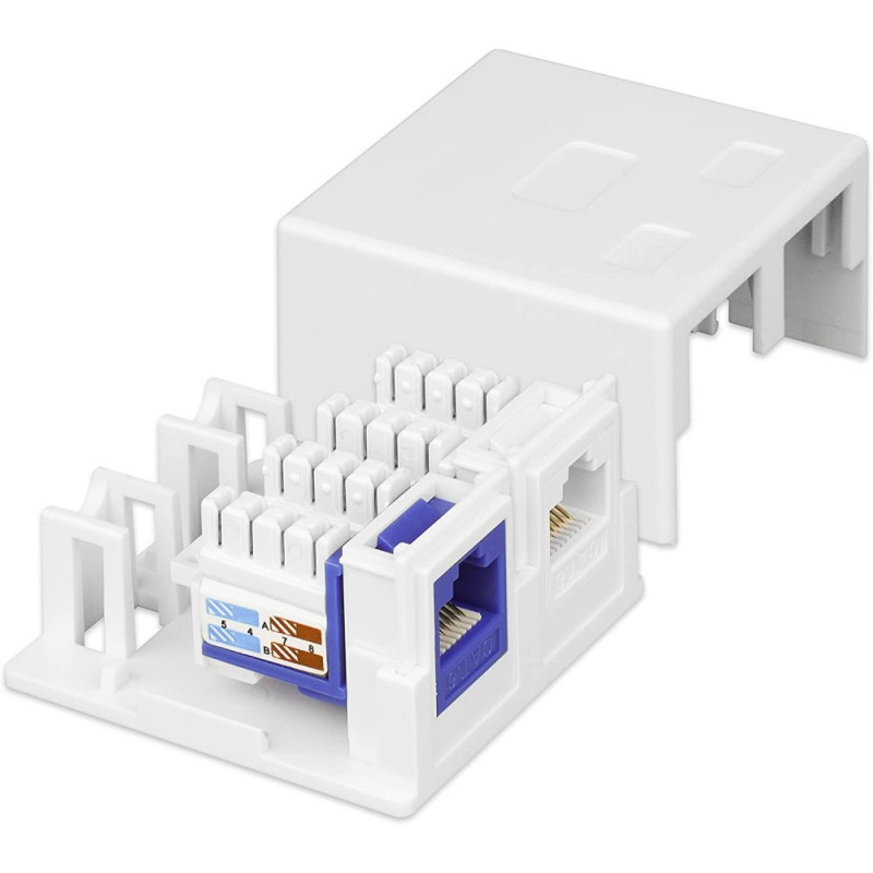 Techly 366310 Caixa de superfície para 2 módulos Keystone RJ45 ou RJ11/12