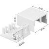 Techly 366310 Caixa de superfície para 2 módulos Keystone RJ45 ou RJ11/12