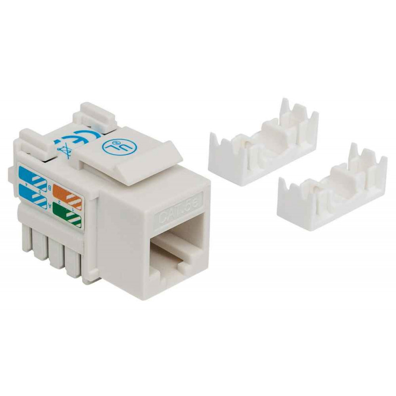 Módulo Keystone Intellinet 210355 RJ45 UTP Cat5e, punch-down, branco