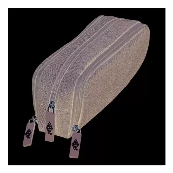 Estojo WEDO Schlamper College, poliéster, cinzento, compartimento interior espaçoso, 3 compartimentos com fecho, 7 canetas