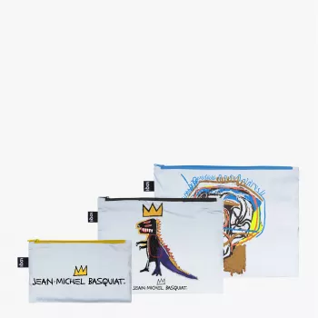Conjunto de sacos LOQI Basquiat – Crown, Pez Dispenser, Untitled (3 unid.)