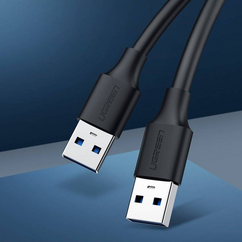 Cabo USB 2.0 Ugreen US102 macho para macho, 0,5 m, preto