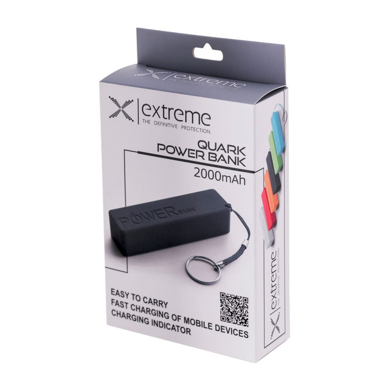 Powerbank Esperanza Quark 2000 mAh, preto