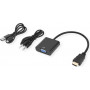 Cabo adaptador Secomp STANDARD HDMI para VGA + áudio, macho/fêmea, 0,23 m