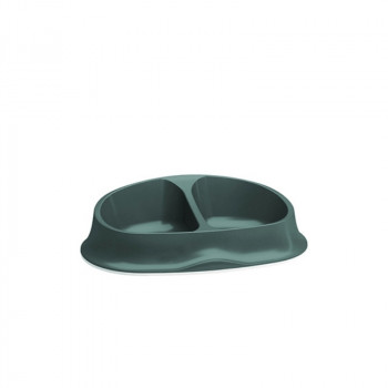 Stefanplast Comedouro duplo Chic 0,25+0,25 l 27x17,5x7,2 cm verde