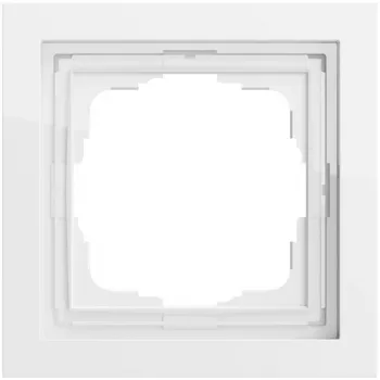 GIRA 0211705 Moldura 1 módulo, plana, Gira F200, branco puro