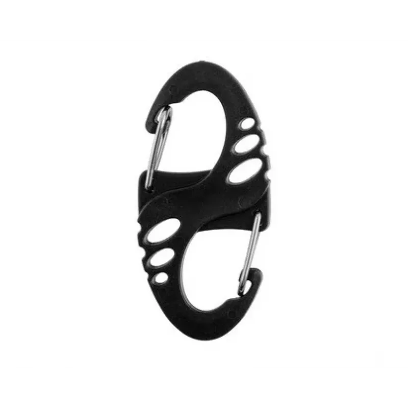 Mil-Tec Conjunto de mosquetões S-Hook – preto