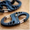 Mil-Tec Conjunto de mosquetões S-Hook – preto