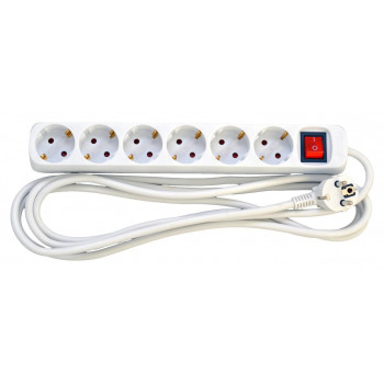 Mercodan Régua de tomadas Schuko 6 tomadas (503800010)