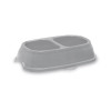 Stefanplast Comedouro Break 11 0,4+0,4L 28x17x6cm sortido cinzento/azul