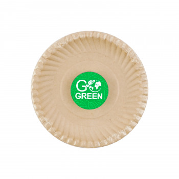 Pratos de cana-de-açúcar compostáveis Go Green Gogreen Ø15 cm, 10 unid.