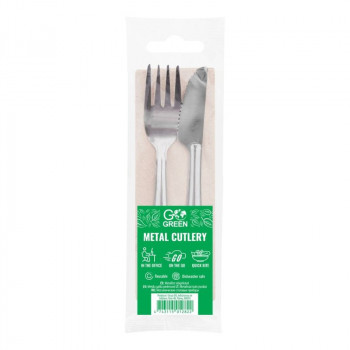 Gogreen conjunto de talheres de metal Go Green