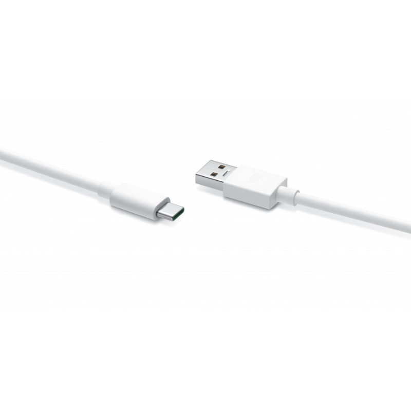 OPPO cabo VOOC USB-A para USB-C, 8 A, 1 m, branco (DL149)